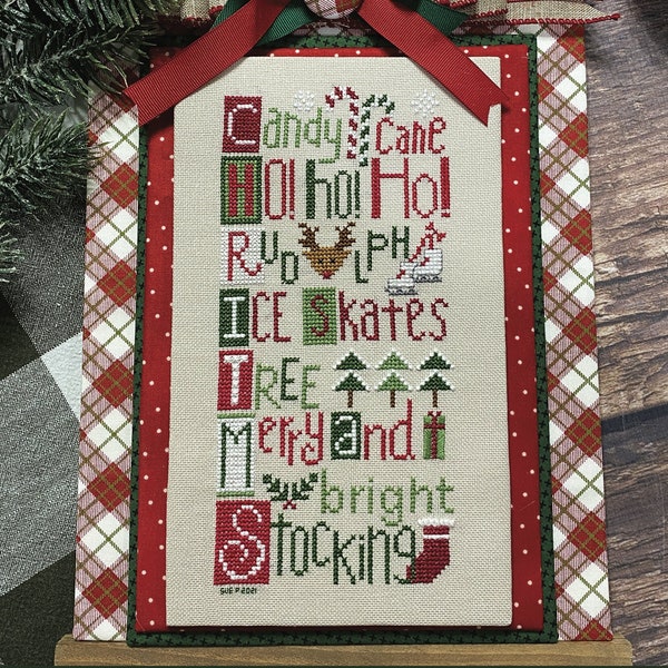 Counted Cross Stitch, Christmas Letters, Christmas Decor, Reindeer, Stocking, Lindsey Weight, Primrose Cottage Stitches