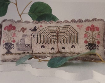 Counted Cross Stitch Pattern, Une Bergere en ete, A Shepherdess in Summer, Sheep, Birds, Flowers, Pillow, Collection Tralala, PATTERN ONLY