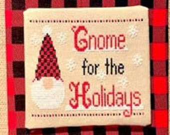 Counted Cross Stitch, Gnome for the Holidays, Christmas Decor, Snowflakes, Gnome, Farmhouse Decor, Pickle Barrel Designs, PATTERN ONLY