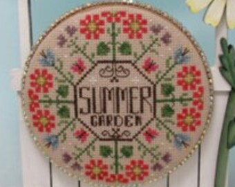 Counted Cross Stitch Pattern, Summer Garden, Summer Decor, In the Garden Collection, Flower Motifs, KiraLyn's Needlearts, PATTERN ONLY