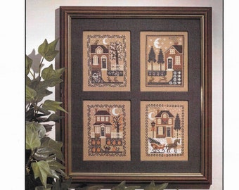 Counted Cross Stitch, The Four Seasons, Cross Stitch Patterns, Winter, Spring, Summer, Fall, Primitive, The Prairie Schooler,  PATTERN ONLY