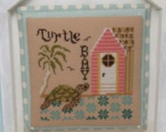 Counted Cross Stitch Pattern, Turtle Bay, Summer Decor, At the Shore Collection, Seaside, KiraLyn's Needlearts, PATTERN ONLY