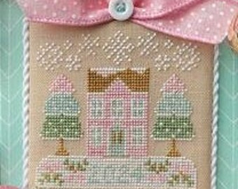 Counted Cross Stitch, Christmas House, Pastel Collection, Christmas Decor, Christmas Ornaments, Country Cottage Needleworks, PATTERNS ONLY