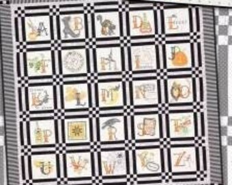 Quilt Pattern, Superstition, Embroidery Quilt, Shabby Cottage Decor, Halloween Decor, Lucky 13 BOM, Crabapple Hill Studio, PATTERN ONLY