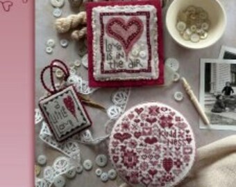 Counted Cross Stitch Pattern Book, Mementos of the Heart, Kindness Drum, Cecilia Turner, Heart in Hand, BOOK ONLY