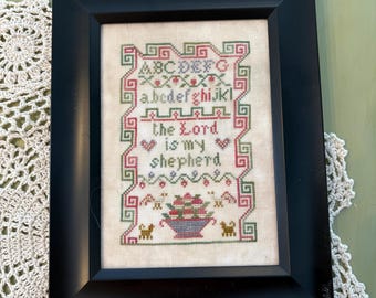Counted Cross Stitch Pattern, Elizabeth Howells Little Sampler, Mini English Sampler, From the Heart, NeedleArt by Wendy, PATTERN ONLY