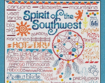 Counted Cross Stitch Pattern, Let's Visit the Southwest, Barrel Cactus, Mesa Butte, Imaginating, Ursula Michael, PATTERN or KIT ONLY