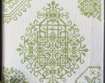 Counted Cross Stitch Pattern, Perfect Peridot, Quaker Birthstone Series, Quaker Motifs, From the Heart, NeedleArt by Wendy, PATTERN ONLY