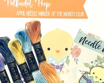April Needle Minder, Stitched Starburst, Needle Minder, Needle Nanny, Cross Stitch, Embroidery, Flamingo Toes