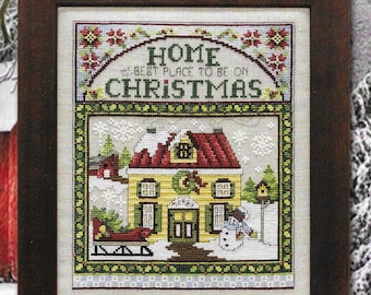 Counted Cross Stitch Pattern, Christmas Home, Christmas Trees, Poinsettias, Snowman, Sleigh, Christmas Decor, Stoney Creek, PATTERN ONLY