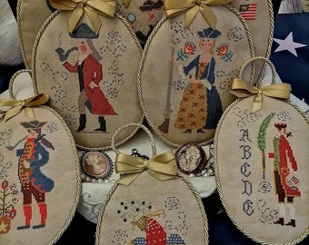 Counted Cross Stitch Pattern, Quirky Frakturs, Americana, Fraktur Folk Art, European, Twin Peak Primitives, PATTERN ONLY