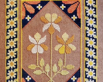 Counted Cross Stitch, Mellow Yellow, Country Chic, Daisies, Flower Motifs, Gigi Reavis, The Artsy Housewife, PATTERN ONLY