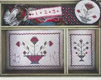 Counted Cross Stitch Pattern, Margret McNowns, Sewing Tray, Scissor Fob, Sewing Accessories, The Blackberry Rabbit, PATTERN ONLY