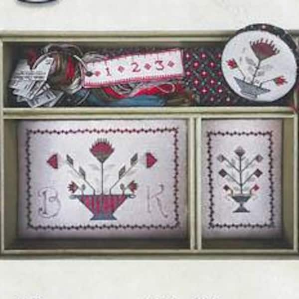 Counted Cross Stitch Pattern, Margret McNowns, Sewing Tray, Scissor Fob, Sewing Accessories, The Blackberry Rabbit, PATTERN ONLY