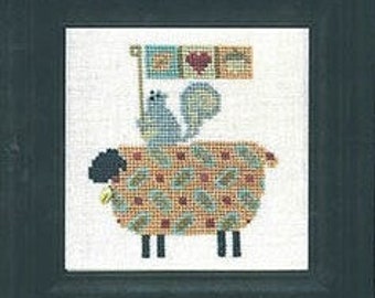 Counted Cross Stitch Pattern, Autumn Ewe, Pillow Ornament, Sheep, Country Chic, Bowl Filler, Autumn Decor, Bent Creek, PATTERN ONLY