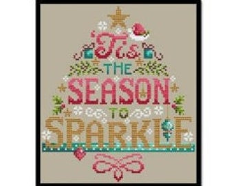 Counted Cross Stitch, Season to Sparkle, Christmas Decor, Christmas Tree, Star, Christmas Motifs, Shannon Christine Designs, PATTERN ONLY