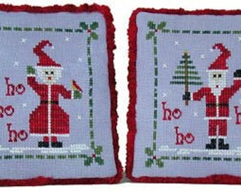 Counted Cross Stitch Pattern, Mr. and Mrs. Claus, Ornaments, Christmas, Holly Berries, Christmas Tree,  Praiseworthy Stitches, PATTERN ONLY