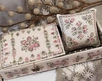 Counted Cross Stitch Pattern, Spring Floral, Romina Sewing's Collaboration, Sewing Box, Pincushion, Butterflies, Mingiu Stitch, PATTERN ONLY