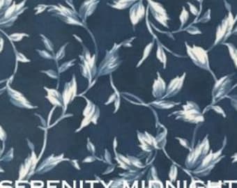 END OF BOLT, Quilt Fabric, Cascade, Serenity Midnight, Quilters Cotton, Floral Fabric, Cottage Chic, Shabby Cottage, 3 Sisters, Moda Fabrics