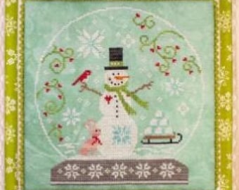 Counted Cross Stitch Pattern, Snow Day, Winter Decor, Snow Globe, Cardinal, Bunny, Motifs, Sled, Cherry Blossoms, PATTERN ONLY