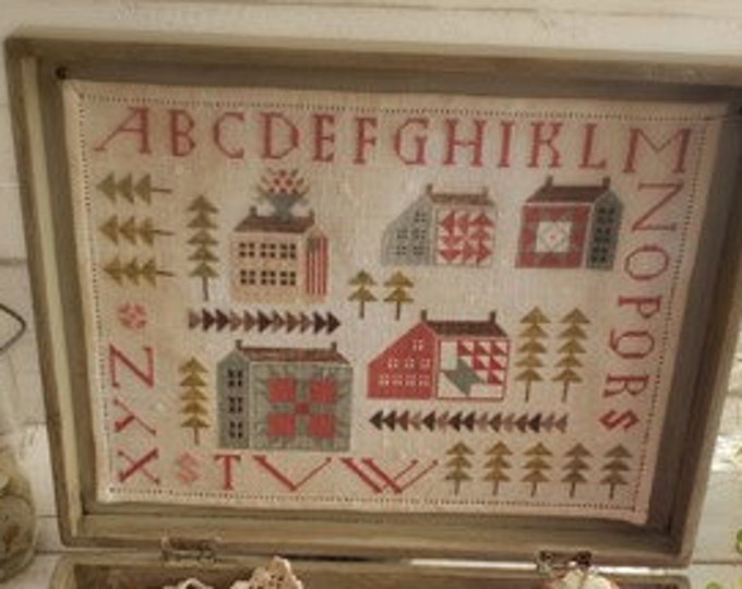 Counted Cross Stitch Pattern, Saltbox Quilt Sampler, Saltbox Houses
