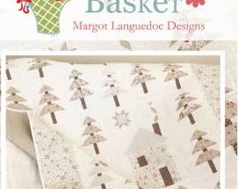 Quilt Pattern, Silent Night, Evergreens, Stars, Fat Quarter Friendly, Winter Decor, Country Rustic, The Pattern Basket, PATTERN ONLY