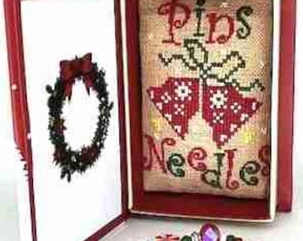 Counted Cross Stitch, Christmas Sewing Box, Christmas Kit, Christmas Decor, Scissor Fob, Sewing Kit, Praiseworthy Stitches, KIT ONLY