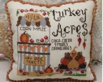 Counted Cross Stitch Pattern, Turkey Acres, Country Chic, Farmhouse Rustic, Roadside Stand Series, KiraLyn's Needlearts, PATTERN ONLY
