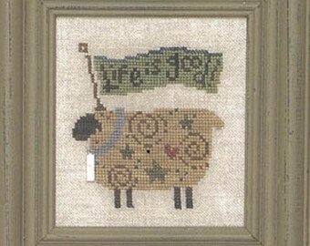 Counted Cross Stitch Pattern, Life Is Good, Pillow Ornament, Sheep, Country Chic, Bowl Filler, Inspirational, Bent Creek, PATTERN ONLY