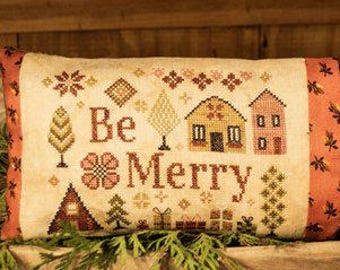Counted Cross Stitch, Be Merry, Christmas Decor, Nordic Yuletide Collection, Emily Pengelly, Blueberry Ridge Design, PATTERN ONLY