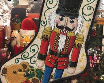 Counted Cross Stitch Pattern, Toy Soldier Stocking, Christmas Stocking, Nutcracker, Teddy Bear, Christmas Decor, Stoney Creek, PATTERN ONLY