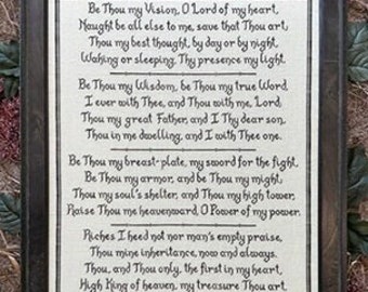 Counted Cross Stitch Pattern, Be Thou My Vision, Jesus, Scriptural Sampler, Hymn Sampler, Inspirational, My Big Toe Designs, PATTERN ONLY