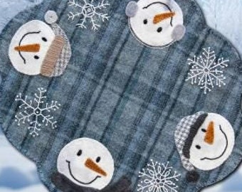 Wool Applique Pattern, Winter is Coming, Table Mat, Wool Table Mat, Winter Decor, Primitive Decor, Stars, Primitive Gatherings, PATTERN ONLY