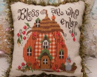 Counted Cross Stitch Pattern, Pumpkin Inn, Country Chic, Farmhouse Rustic, Thanksgiving Decor, Turkey, KiraLyn's Needlearts, PATTERN ONLY