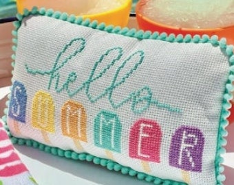 Counted Cross Stitch Pattern, Hello Summer, Hello Series, Summer Decor, Popsicles, Primrose Cottage Stitches, PATTERN ONLY