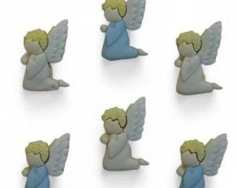 Angelic Prayers, Christmas Collection, Praying Angels, Shank Buttons, Craft and Button Embellishments, #4846, Buttons Galore & More