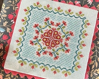 Counted Cross Stitch, Grandma's Flower Garden, Border Motifs, Spring Decor, Flowers, Summer House Stitche Workes, PATTERN ONLY