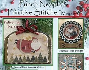 PRE-Order, 2025 Magazine, Punch Needle & Primitive Stitcher, Christmas Issue, Winter Issue, Punch Needle, Cross Stitch, Primitive Decor