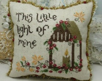 Counted Cross Stitch Pattern, Light of Mine, Country Chic, Lantern Series, Christmas Decor, Candle Lamp, KiraLyn's Needlearts, PATTERN ONLY