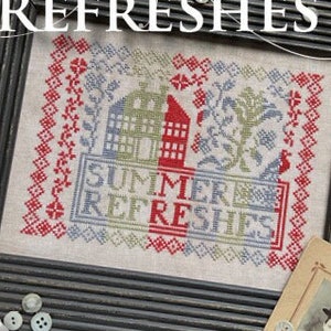 Counted Cross Stitch, Summer Refreshes, Summer Decor, Antique Vintage, Border Motifs, Summer House Stitche Workes, PATTERN ONLY