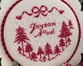 PRE-Order, Counted Cross Stitch Pattern, Christmas Tree Bauble, Christmas Decor, Pillow Ornament, Bowl Filler, Noel, J B W, PATTERN ONLY