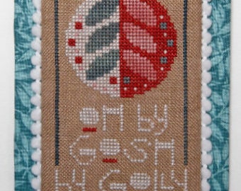 Counted Cross Stitch Pattern, Oh By Gosh, Holiday, Christmas Decor, Christmas Ornament, Ornament, Heart in Hand, PATTERN ONLY