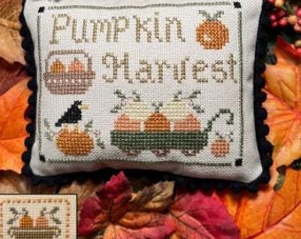 Counted Cross Stitch Pattern, Pumpkin Harvest, Autumn, Thanksgiving, Pumpkins, Fall Decor, Scissor Tail Designs, PATTERN ONLY