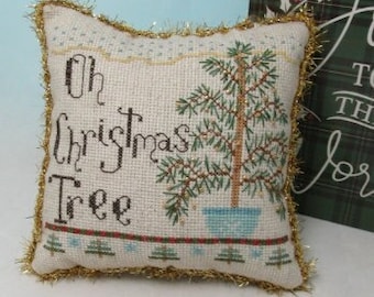 Counted Cross Stitch Pattern, Oh Christmas Tree, Country Chic, Christmas Decor, Evergreen, Bowl Filler, KiraLyn's Needlearts, PATTERN ONLY