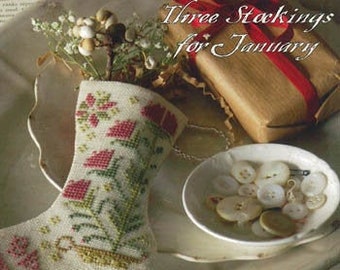 Counted Cross Stitch Pattern, By the Chimney With Care, Christmas Stockings, Stocking Ornaments, New Year, Blackbird Designs, PATTERN ONLY