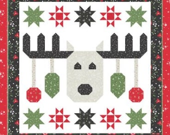 Quilt Pattern, Deerly Loved, Reindeer Quilt, Country Rustic, Christmas, Holiday Quilt, Coriander Quilts, Corey Yoder, PATTERN ONLY