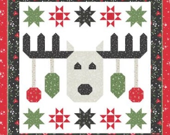 Quilt Pattern, Deerly Loved, Reindeer Quilt, Country Rustic, Christmas, Holiday Quilt, Coriander Quilts, Corey Yoder, PATTERN ONLY