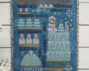 Counted Cross Stitch Pattern, Crystal Bakery, At the Bakery Series, Macaroon Trees, Snowmen,  KiraLyn's Needlearts, PATTERN ONLY