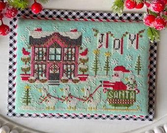 Cross Stitch Pattern, Goosemas Joy, Christmas Decor, Santa Claus, Cardinals, Geese, Stitching with the Housewives, PATTERN ONLY