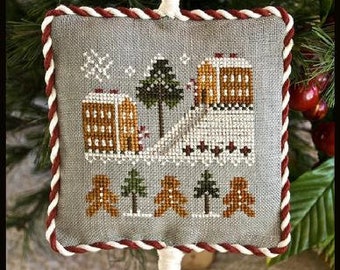 Counted Cross Stitch Pattern, Gingerbread Village, Christmas Decor, Gingerbread Ornament, Ornament, Little House Needleworks, PATTERN ONLY